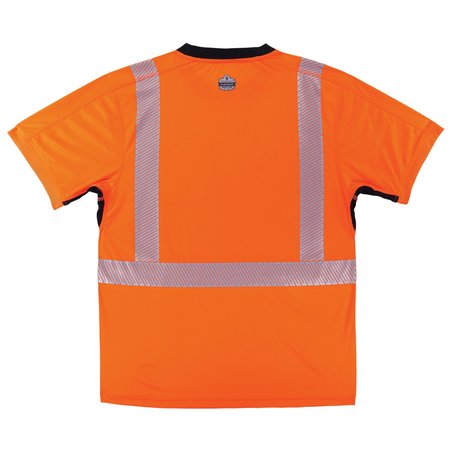 Glowear By Ergodyne S Orange Performance Hi-Vis T-Shirt Black Bottom 8283BK